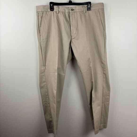 Ariat Performance Khaki Pants Mens 38x30 Beige Tan Straight Zip Pocket - Picture 2 of 13